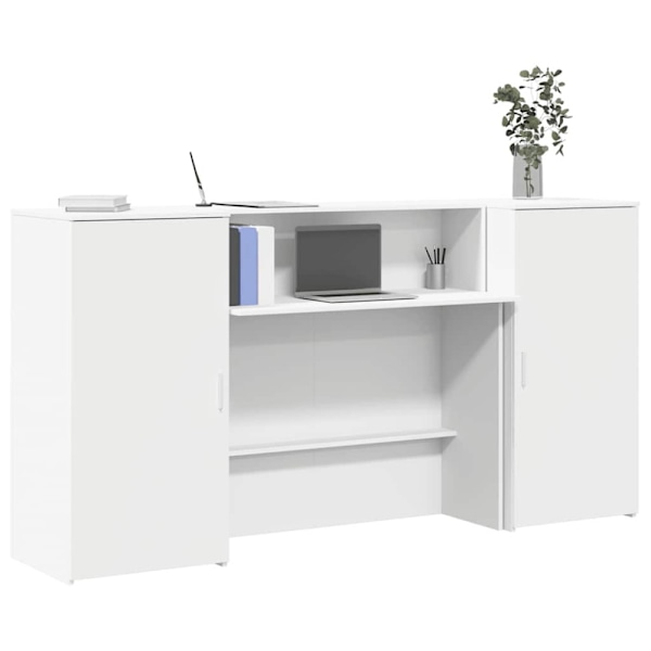 Receptionsdisk vit 200x50x103,5 cm konstruerat trä
