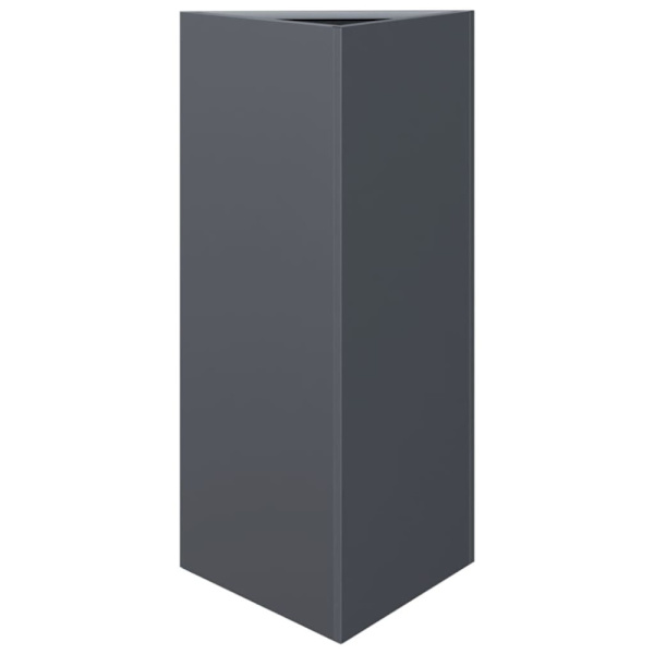 Odlingslåda antracit triangulär 40x34,5x75 cm stål