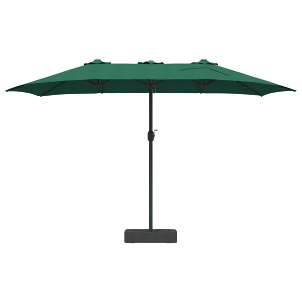Trädgårdsparasol Grön 385 x 209 x 244 cm Polyester