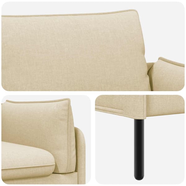 2-sits soffa Gräddvit 188 x 81 x 89 cm Tyg