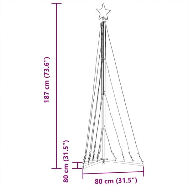 LED julgran 339 LEDs kallvit 187 cm