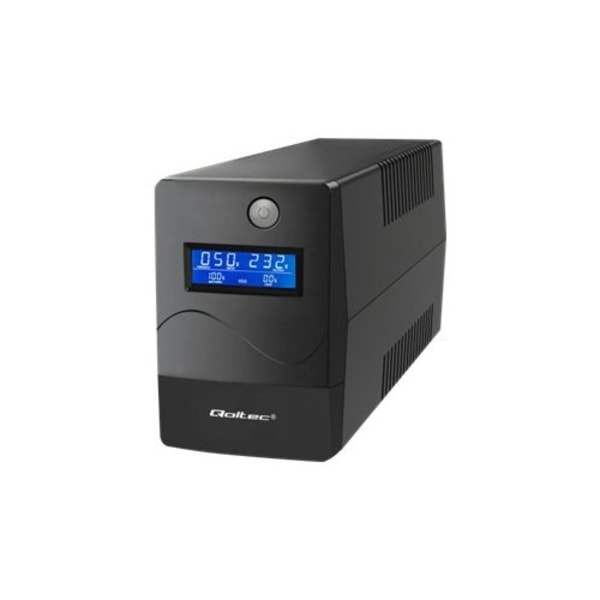 Qoltec Monolith - UPS - 600 Watt - 1000 VA Svart