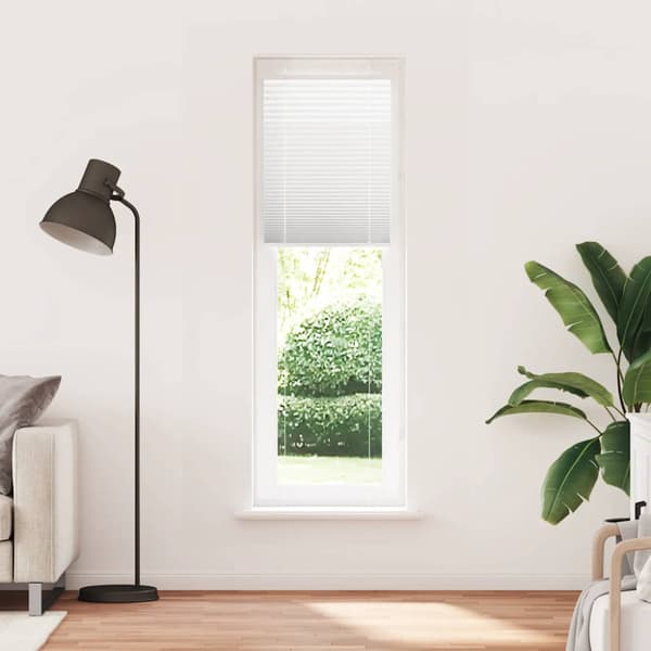 Plisserad persienn vit 65x200cm tyg bredd 64,4cm polyester