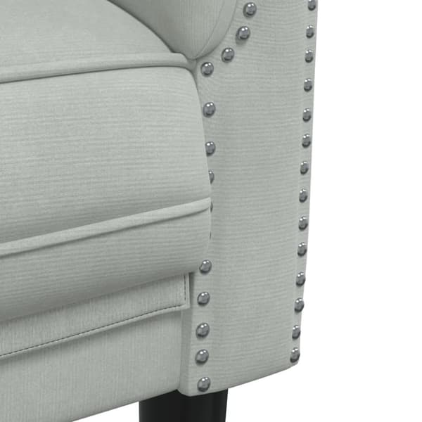 Soffa 2-sits ljusgrå sammet