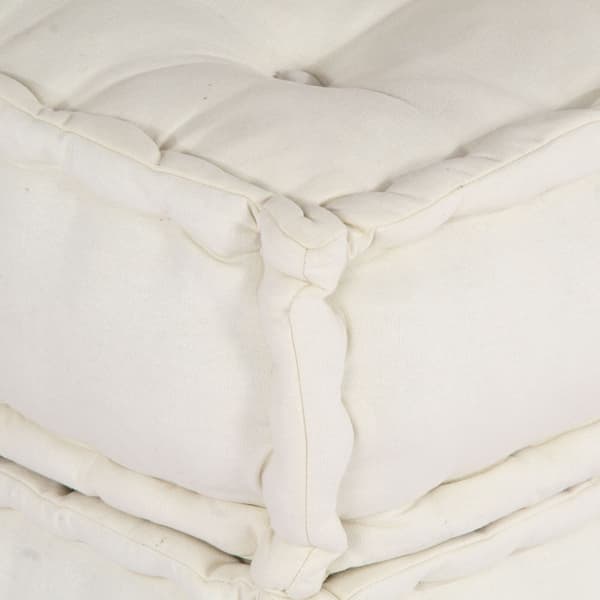 Modulsofa enhet 2 pcs Gräddvit 140 x 70 x 36 cm Tyg