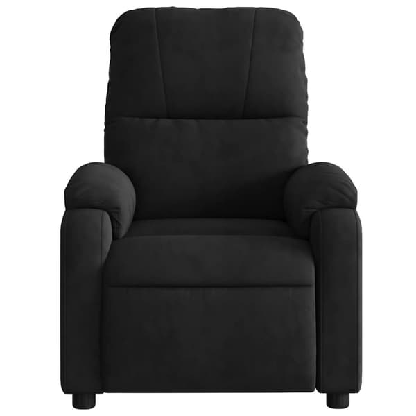 Massagefåtölj svart mikrofibertyg