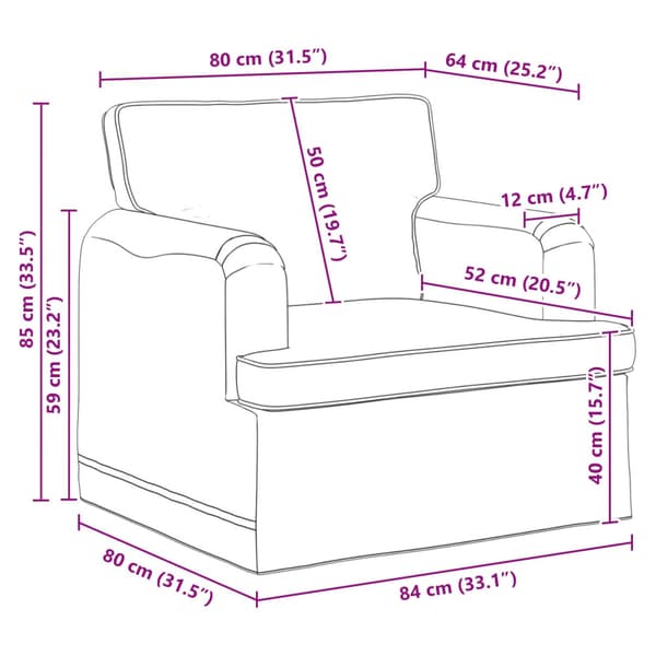 Soffset 2 pcs Blå 162 x 80 x 85 cm tyg
