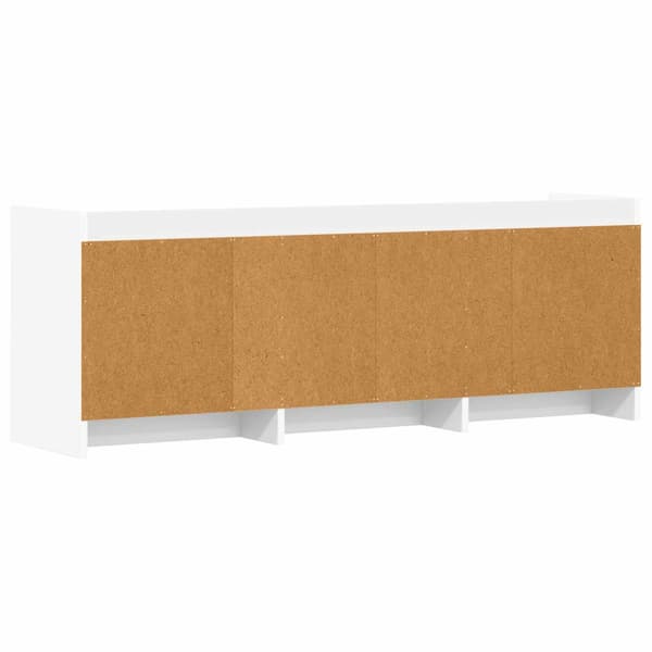 TV-skåp 130 x 33 x 47 cm Vit Konstruerat trä