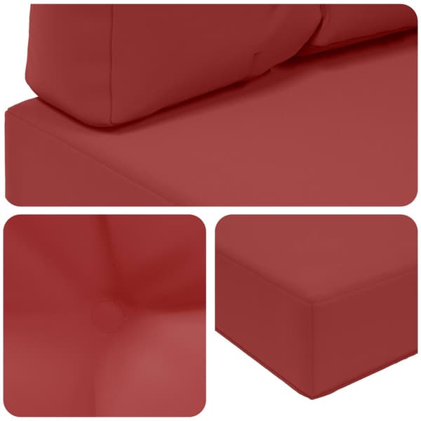 Utomhus Soffa Kudde 3 pcs Vinröd Polyester