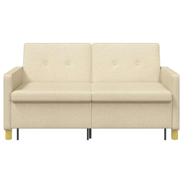 Pull Out Sofa Bed Gräddvit Tyg