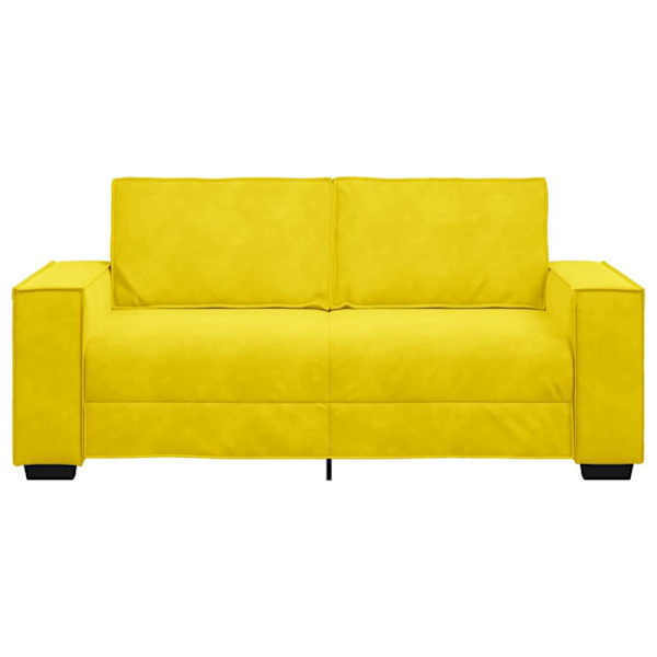 2-sitssoffa gul 180x78x84 cm sammet