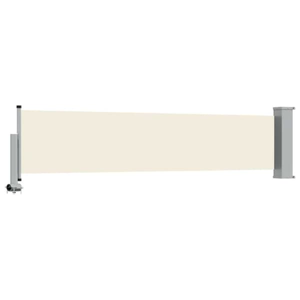 Infällbar sidomarkis 60x300 cm gräddvit