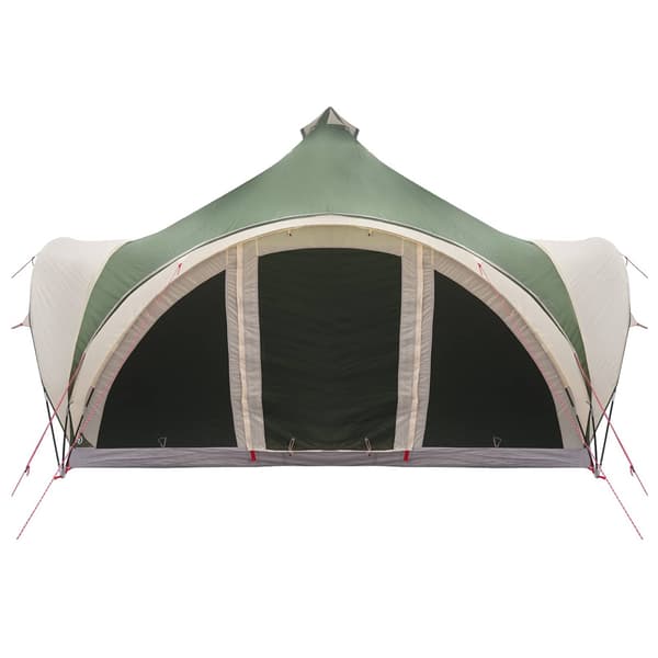 Tipi Tält med tak Grön 6 personer Polyester och Stål