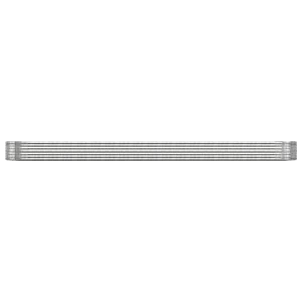 Odlingslåda galvaniserat stål 544x100x36 cm silver