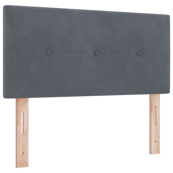 Huvudgavel Mörkgrå 100 cm Sammet