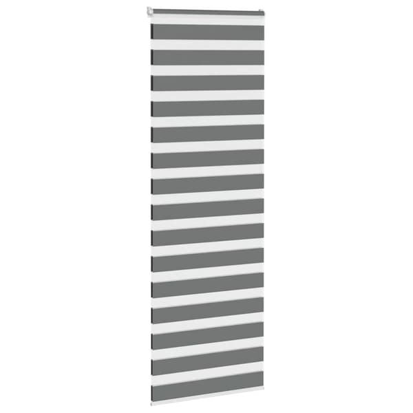 Rullgardin zebra mörkgrå 85x200 cm tyg bredd 80,9 cm polyester
