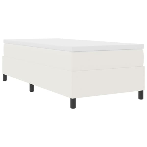 Plattform sängram Kräm 90 x 190 cm Kordread tyg