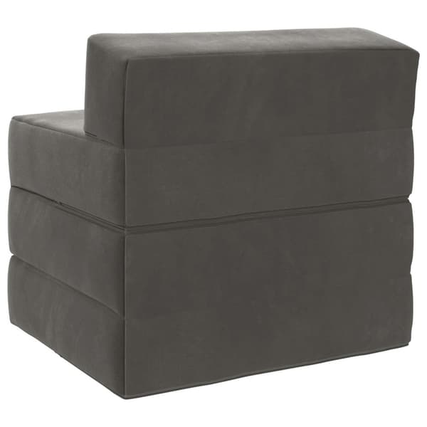 Fällbar Soffbed Mörkgrå 200 x 70 x 10 cm Sammet