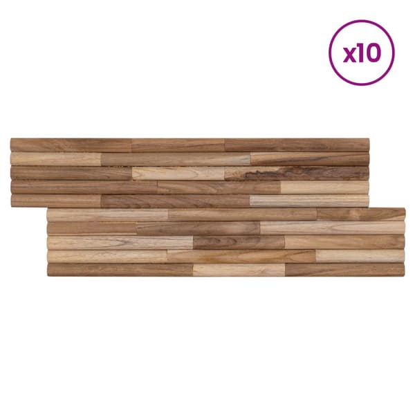 Väggpanel 10 st Naturlig 55 x 20 x 2 cm
