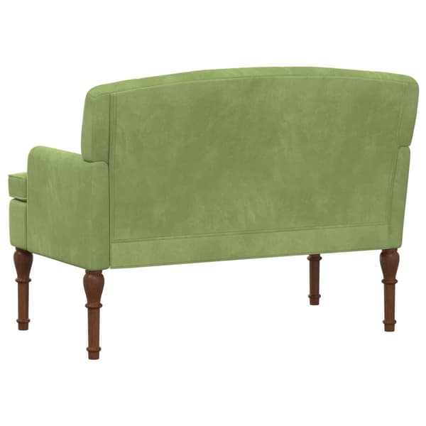Loveseat med knapprapport Ljusgrön 111 x 65 x 79 cm Sammet