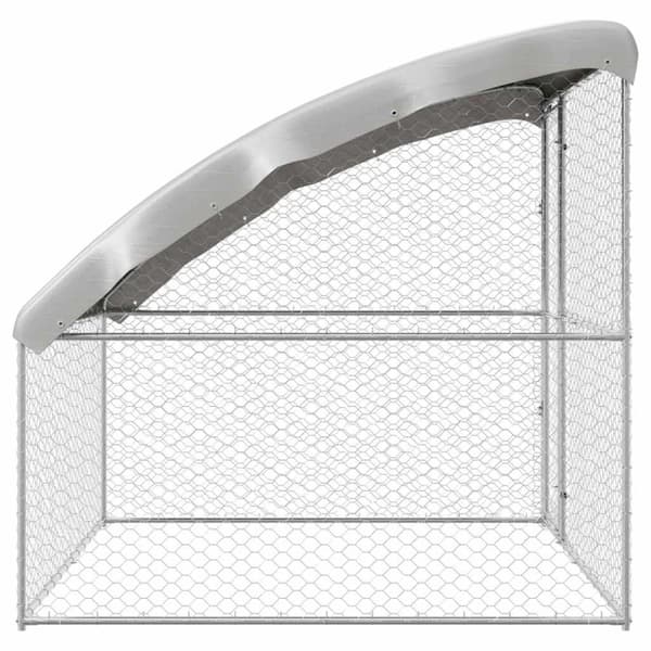 Hundbur med lagring Silver 2 x 2 x 2 m Galvaniserat stål