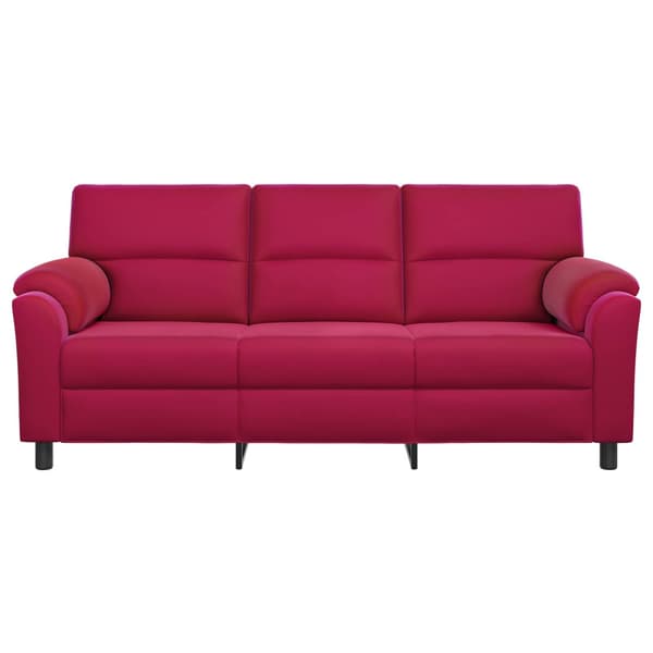 Soffa Vinröd 214 x 85 x 93 cm Sammet