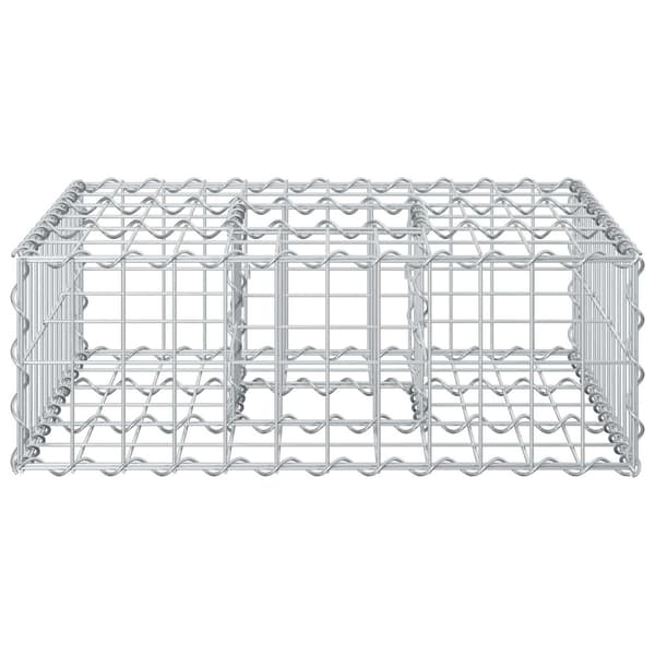 Gabion upphöjd säng Silver
