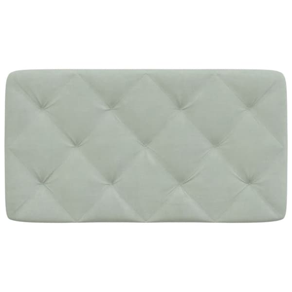 Headboard Cushion Light Grey 90 cm Velvet