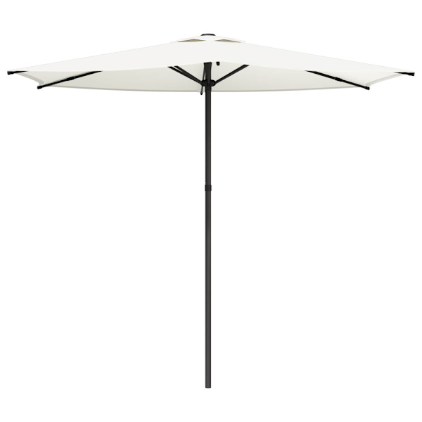 Trädgårdsparasol 270 x 270 cm Polyester Rektangulär Gräddvit