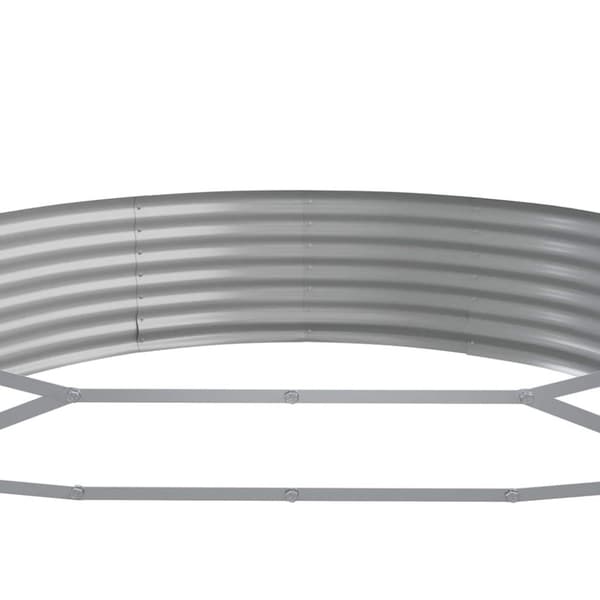 Odlingslåda galvaniserat stål 373x140x36 cm silver
