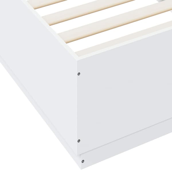 Sängram Vit 80 x 200 cm Konstruerat trä