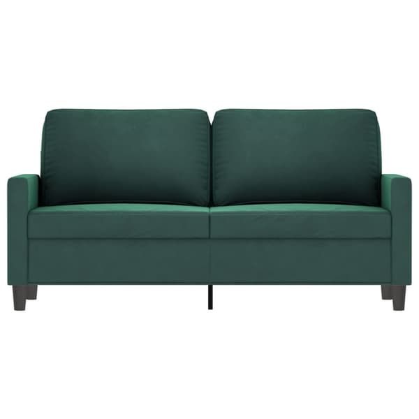 Soffa 2-sits mörkgrön 140 cm sammet