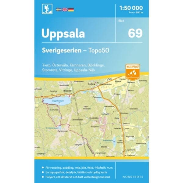 69 Uppsala Sverigeserien Topo50 : Skala 1:50 000