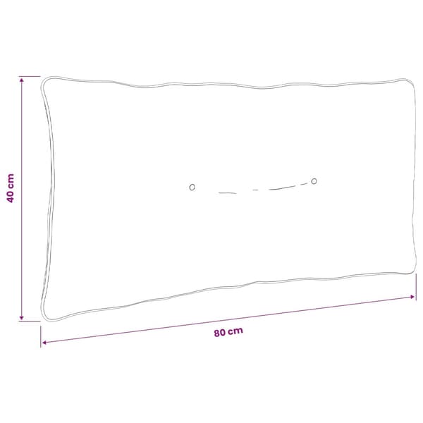 Ryggkudde PUTTEN 100% Polyester Taupe 80 x 40 x 10 cm