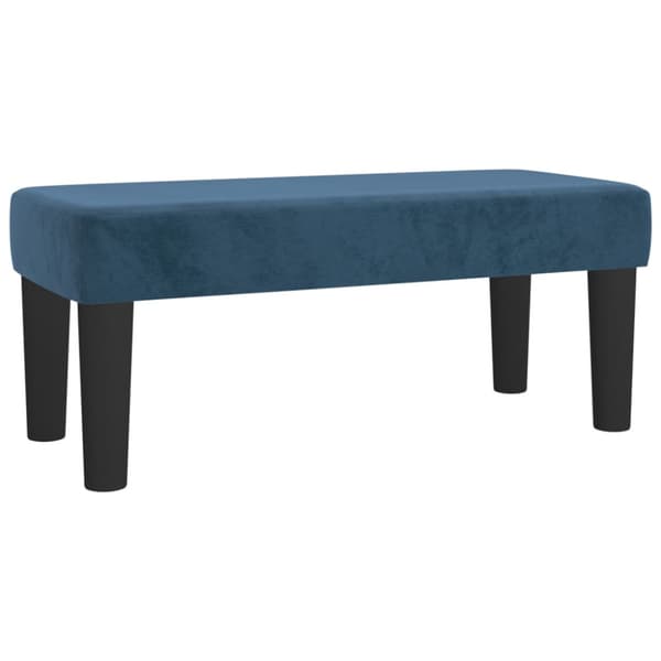 Ramsäng med madrass mörkblå 120x200 cm sammet