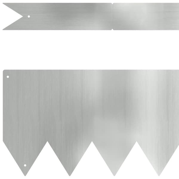 Kant för gräsmatta 30 pcs Silver 100 x 0,05 x 15 cm