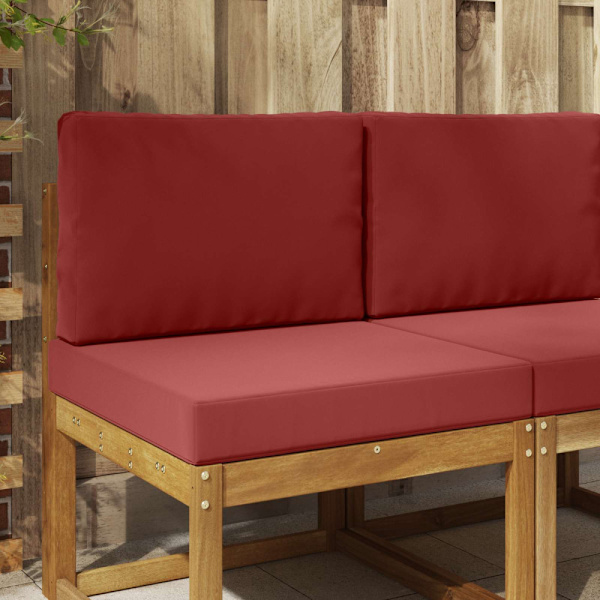 Utomhus Soffa Kudde 2 pcs Vinröd Polyester