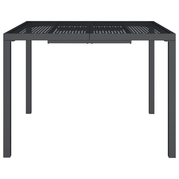 Trädgårdsbord antracit 100x100x72 cm stål