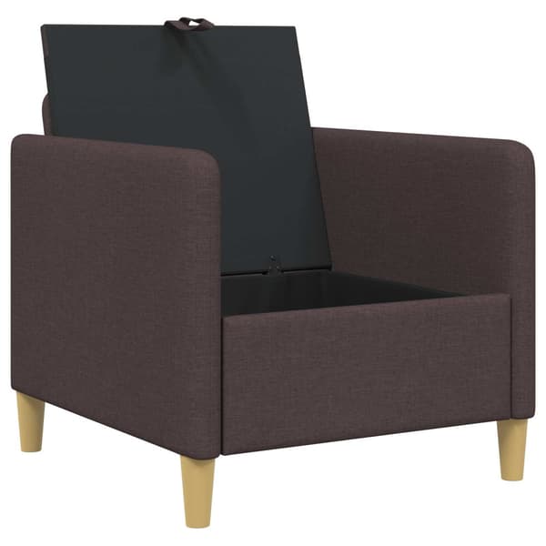 Soffa med förvaring Mörkbrun 72 x 78 x 87 cm Polyester