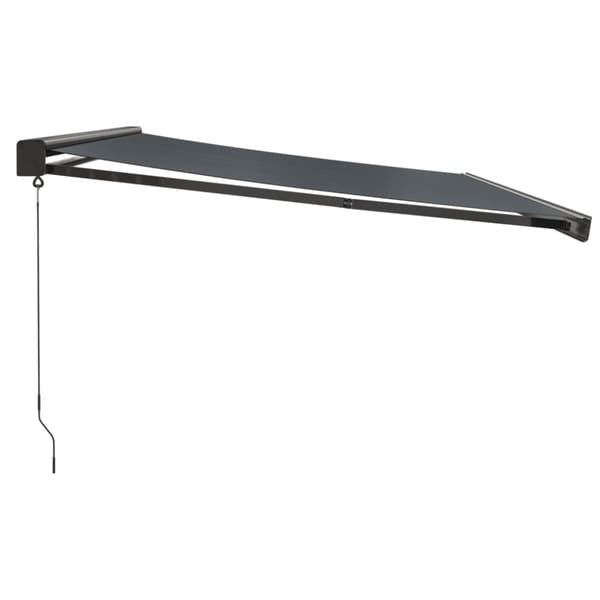 Markis infällbar antracit 4x3 m tyg&aluminium