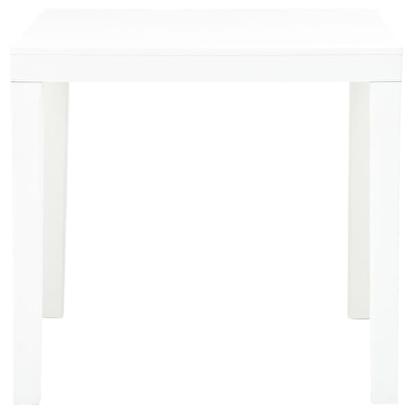 Trädgårdsbord vit 78x78x72 cm plast