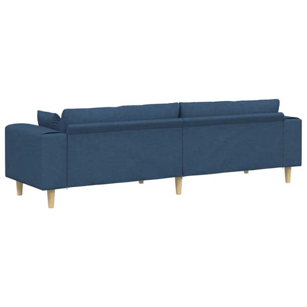 Soffa med kudde Blå 250 x 77 x 76 cm tyg