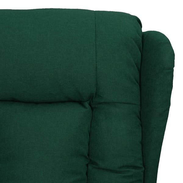 Massagefåtölj mörkgrön tyg
