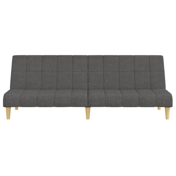 Bäddsoffa 2-sits mörkgrå tyg