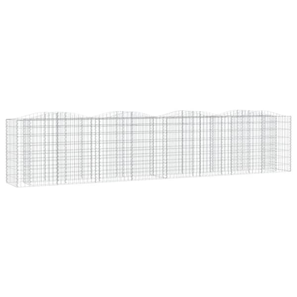 Gabion bågformad 400x50x100 cm galvaniserat järn