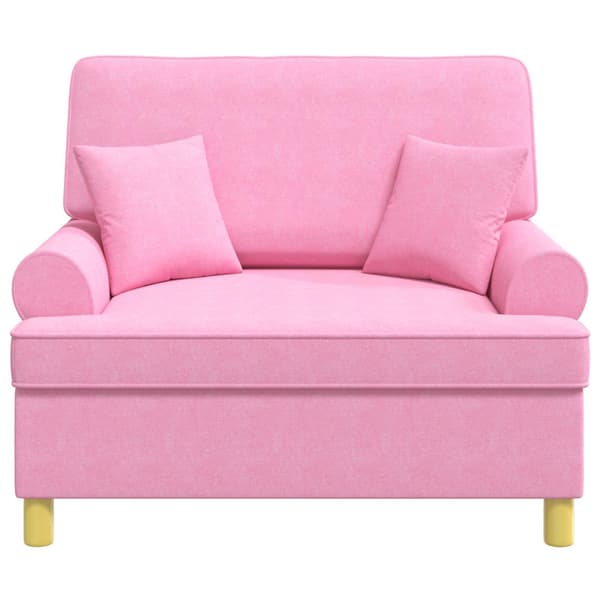 Fåtölj med kuddar Rosa Tyg