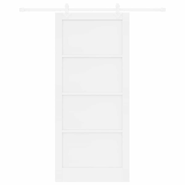 Skjutdörr 93 x 211 cm Konstruerat trä Vit