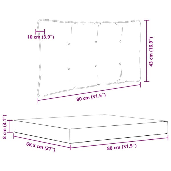 Utomhus Soffa Kudde 2 pcs Röd Polyester