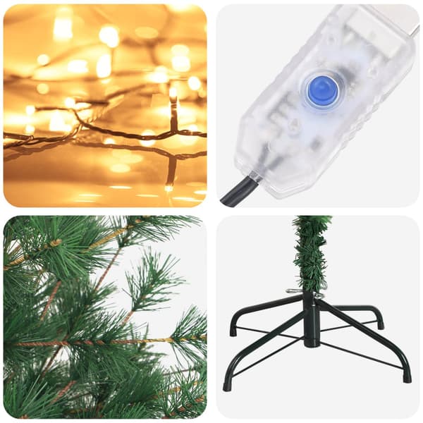 Plast Hingad Julgran 240 cm 300 LED-lampor Varmvit