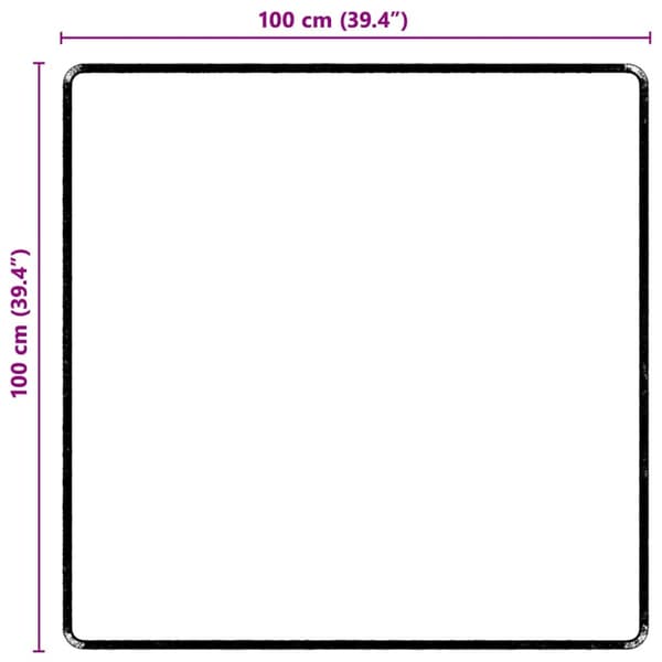 Matta-runner Svart 100 x 100 cm 100% Polypropen Tuft